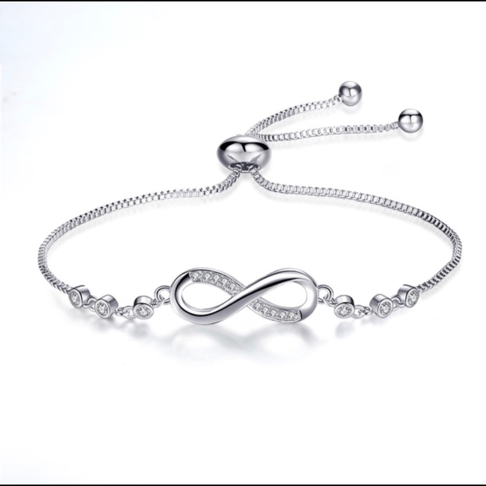 π₯π₯ Silver Infinity Adjustable Bracelet π₯π₯ - Picture 2 of 7